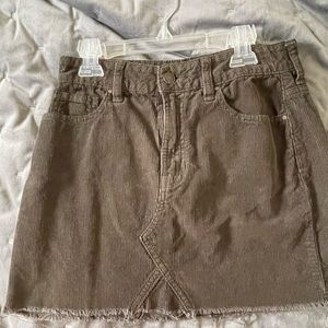 green corduroy skirt